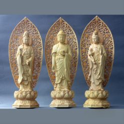 Bộ Tượng Tây Phương Tam Thánh Bằng Gỗ Hoàng Dương Cao 27cm 11 Tuong Tay Phuong Tam Thanh Bang Go Hoang Duong Cao 28cm 7