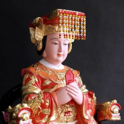 Tượng Thiên Hậu Ngồi Ngai Rồng Áo Đỏ Sơn Mạ Vàng Bằng Composite, Cao 48cm, 66cm 4 Tuong Thien Hau Ngoi Ngai Rong Ao Do Son Ma Vang Bang Composite Cao 48cm 66cm 5