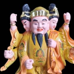 Tuong Tien Hac Thien Nhan 3 Mat Dung Compsit Son Do Cao 35cm 2