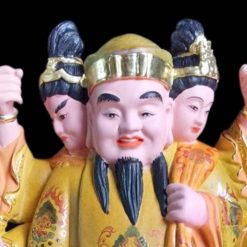 Tuong Tien Hac Thien Nhan 3 Mat Dung Compsit Son Do Cao 35cm 4