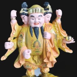 Tuong Tien Hac Thien Nhan 3 Mat Dung Compsit Son Do Cao 35cm 6