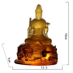 Tượng Văn Thù Bồ Tát Bằng Lưu Ly, Cao 18cm 2 Tuong Van Thu Bo Tat Bang Luu Ly Cao 18cm 8