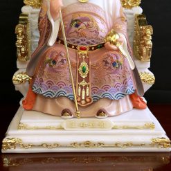 Tượng Vương Mẫu Nương Nương Ngồi Ngai Rồng Bằng Bột Đá Dát Vàng Vẽ Gấm, Cao 40cm, 48cm, 66cm 5 Tuong Vuong Mau Nuong Nuong Ngoi Ngai Rong Bang Bot Da Dat Vang Ve Gam Cao 40cm 48cm 66cm 4