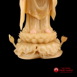 Bộ Tây Phương Tam Thánh Bột Đá Thạch Anh Viền Vàng Có Hào Quang, Cao 48cm 4 bo tay phuong tam thanh bot da thach anh vien vang co hao quang cao 48cm 8