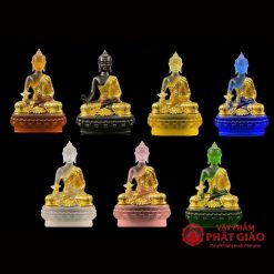 bo tuong 7 vi duoc su luu ly dat vang cao 13cm vat pham phat giao la boi 2