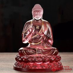 bo tuong duoc su luu ly ngoi nhieu mau ma vang cao 20 5cm vat pham phat giao la boi 6