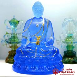 bo tuong duoc su luu ly ngoi nhieu mau ma vang cao 20 5cm vat pham phat giao la boi 9