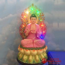 bo tuong phat duoc su ngoi dai sen mai ve cao cap bang composite cao 40cm tong la de 52cm vat pham phat giao la boi 7