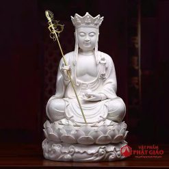 Bộ Tượng Ta Bà Tam Thánh Bằng Sứ Trắng, Cao 30cm, 36cm, 41cm 5 bo tuong ta ba tam thanh bang su trang cao 30cm 36cm 41cm vat pham phat giao la boi 4