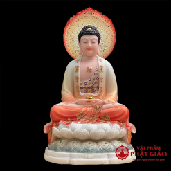 Bộ Tượng Ta Bà Tam Thánh Ngồi Đế Bảo Liên Bằng Bột Đá, Cao 30cm, 40cm, 48cm 3 bo tuong ta ba tam thanh ngoi de bao lien bang bot da cao 30cm 40cm 48cm vat pham phat giao la boi 4