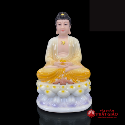 Bộ Tượng Ta Bà Tam Thánh Y Vàng Đế Sen Tím, Bằng Bột Đá, Cao 30cm, 40cm, 48cm, 65cm 2 bo tuong ta ba tam thanh y vang de sen tim bang bot da cao 30cm 40cm 48cm 65cm 3