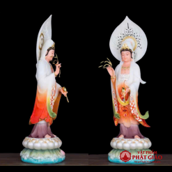 bo tuong tay phuong tam thanh dung dai sen bang bot da son co cao 48cm tong la de 58cm 5