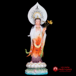 bo tuong tay phuong tam thanh dung dai sen bang bot da son co cao 48cm tong la de 58cm 8