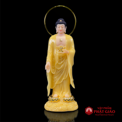 Bộ Tượng Tây Phương Tam Thánh Đứng Song Liên Bột Đá Màu Thạch Anh, Cao 48cm, 65cm, 90cm 2 bo tuong tay phuong tam thanh dung song lien bot da mau thach anh cao 48cm 65cm 90cm 3
