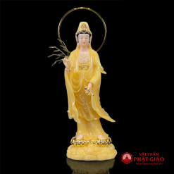 Bộ Tượng Tây Phương Tam Thánh Đứng Song Liên Bột Đá Màu Thạch Anh, Cao 48cm, 65cm, 90cm 1 bo tuong tay phuong tam thanh dung song lien bot da mau thach anh cao 48cm 65cm 90cm 4