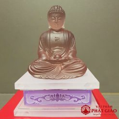 bo tuong that phat duoc su 7 mau ngoi de vuong chat lieu luu ly cao 14cm vat pham phat giao la boi 4