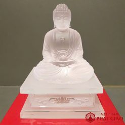 bo tuong that phat duoc su 7 mau ngoi de vuong chat lieu luu ly cao 14cm vat pham phat giao la boi 5