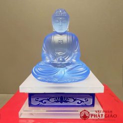 bo tuong that phat duoc su 7 mau ngoi de vuong chat lieu luu ly cao 14cm vat pham phat giao la boi 8