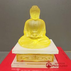 bo tuong that phat duoc su 7 mau ngoi de vuong chat lieu luu ly cao 14cm vat pham phat giao la boi 9