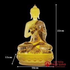 bo tuong that phat duoc su luu ly dat vang cao 22cm vat pham phat giao la boi 10