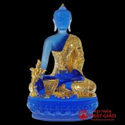 bo tuong that phat duoc su luu ly dat vang cao 22cm vat pham phat giao la boi 6