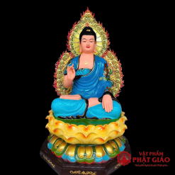 Bộ Tượng Thất Phật Dược Sư Mài Vẽ Cao Cấp, Chất Liệu Composite, Cao 65cm (Tổng Lá Đề 80cm) 5 bo tuong that phat duoc su mai ve cao cap chat lieu composite cao 65cm tong la de 80cm vat pham phat giao la boi 6