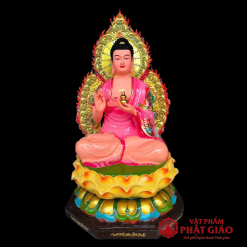 Bộ Tượng Thất Phật Dược Sư Mài Vẽ Cao Cấp, Chất Liệu Composite, Cao 65cm (Tổng Lá Đề 80cm) 4 bo tuong that phat duoc su mai ve cao cap chat lieu composite cao 65cm tong la de 80cm vat pham phat giao la boi 7