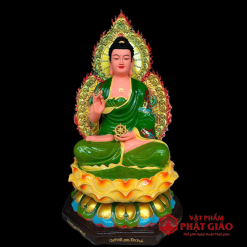 Bộ Tượng Thất Phật Dược Sư Mài Vẽ Cao Cấp, Chất Liệu Composite, Cao 65cm (Tổng Lá Đề 80cm) 3 bo tuong that phat duoc su mai ve cao cap chat lieu composite cao 65cm tong la de 80cm vat pham phat giao la boi 8