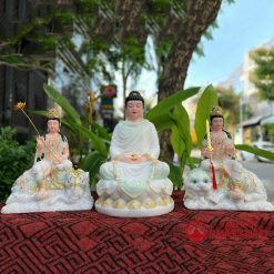 bo tuong van thu pho hien bo tat bot da cam thach mau xanh nhat cao 30cm 40cm vat pham phat giao la boi 3