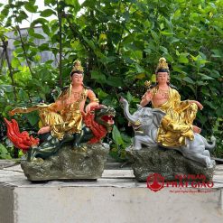 bo tuong van thu pho hien bo tat cuoi linh thu bang composite dat vang cao 50cm vat pham phat giao la boi 2