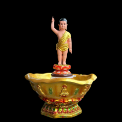 chau tam phat composite son vang duong kinh 70cm cao 50cm vat pham phat giao la boi 1