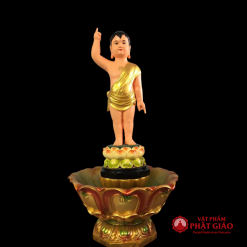 chau tam phat hoa sen duong kinh 47cm cao 26cm vat pham phat giao la boi 3