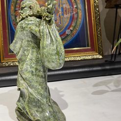 Tượng Bồ Đề Đạt Ma quá hải đá xanh TP000057