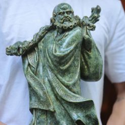 Tượng Bồ Đề Đạt Ma quá hải đá xanh TP000057