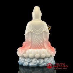 Tượng Bồ Tát Quán Thế Âm Ngồi Đài Sen, Đế Mây Hồng Sơn Phú Quý, Cao 40cm, 48cm, 65cm 4 tuong bo tat quan the am ngoi dai sen de may hong son phu quy cao 40cm 48cm 65cm 3