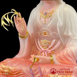 Tượng Bồ Tát Quán Thế Âm Ngồi Đài Sen, Đế Mây Hồng Sơn Phú Quý, Cao 40cm, 48cm, 65cm 2 tuong bo tat quan the am ngoi dai sen de may hong son phu quy cao 40cm 48cm 65cm 5