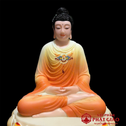 tuong bon su thich ca thanh dao son vang cam chat lieu bot da cao 40cm vat pham phat giao la boi 3