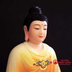 tuong bon su thich ca thanh dao son vang cam chat lieu bot da cao 40cm vat pham phat giao la boi 5