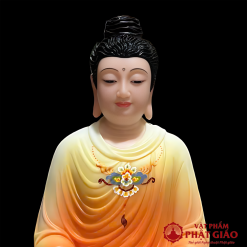 tuong bon su thich ca thanh dao son vang cam chat lieu bot da cao 40cm vat pham phat giao la boi 7