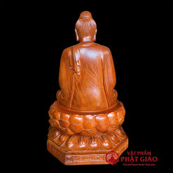 tuong bon su thich ca tinh tam ngoi dai sen bang go huong cao 60cm vat pham phat giao la boi 5