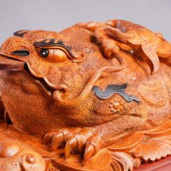 Tượng cóc ngậm tiền bằng gỗ hương ta