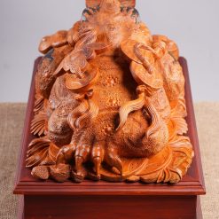 Tượng cóc ngậm tiền bằng gỗ hương ta