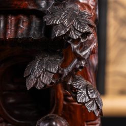 Tượng Đạt Ma ngồi thiền gỗ trắc SP3498