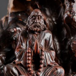 Tượng Đạt Ma ngồi thiền gỗ trắc SP3172