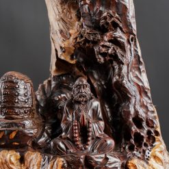 Tượng Đạt Ma ngồi thiền gỗ trắc SP3172