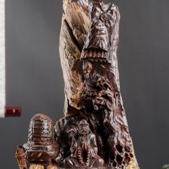 Tượng Đạt Ma ngồi thiền gỗ trắc SP3172