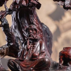 Tượng Đạt Ma ngồi thiền gỗ trắc SP3570 2 Tượng Đạt Ma ngồi thiền gỗ trắc SP3570