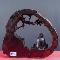 Tượng Đạt Ma ngồi thiền gỗ trắc SP571