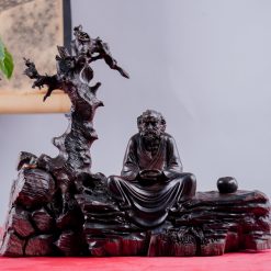 Tượng Đạt Ma ngồi thiền gỗ trắc SP7544