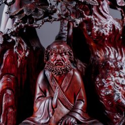 Tượng Đạt Ma ngồi thiền gỗ trắc SP7546 2 Tượng Đạt Ma ngồi thiền gỗ trắc SP7546